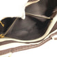 PRADA Handbag canvas Brown Canapa logo border