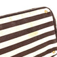 PRADA Handbag canvas Brown Canapa logo border