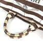 PRADA Handbag canvas Brown Canapa logo border