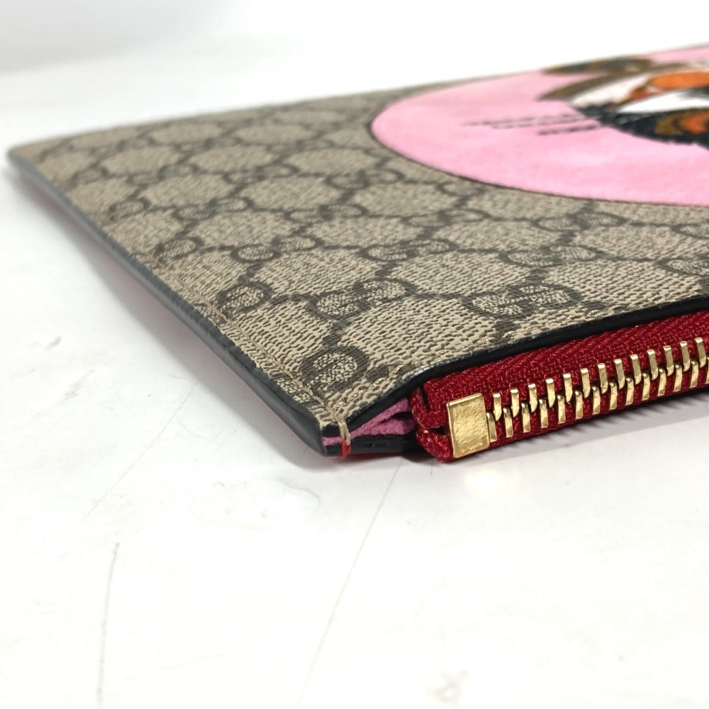 GUCCI Clutch bag 506280 GG canvas / leather beige GG Supreme BOSCO Cat