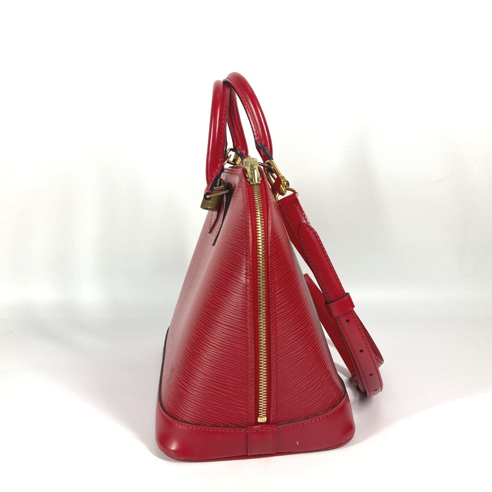 LOUIS VUITTON Handbag M52147 Epi Leather Red Epi Alma Women Used Authentic