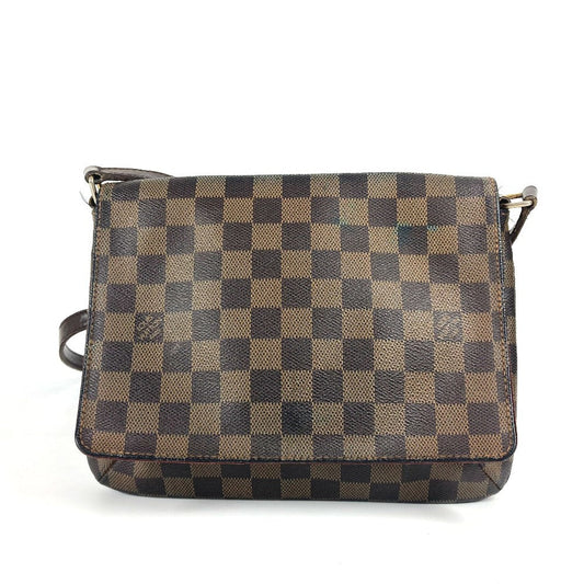 LOUIS VUITTON Shoulder Bag N51301 Damier canvas Brown Damier Musette Tango Long Women Used Authentic
