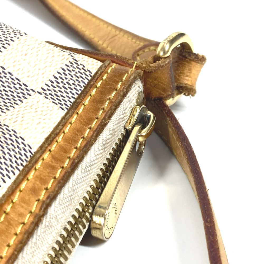 LOUIS VUITTON Shoulder Bag N41113 Damier Azur Canvas white Damier Azur Siracusa PM Women Used Authentic
