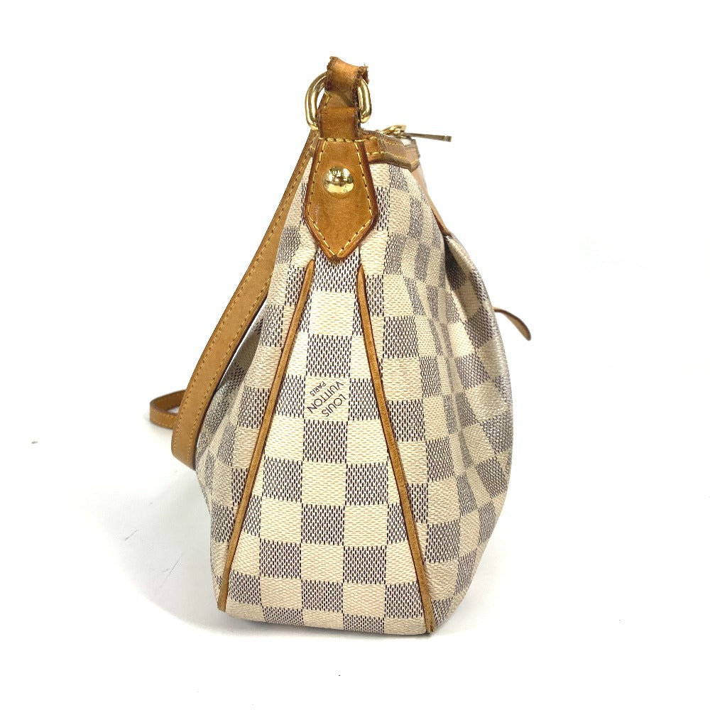 LOUIS VUITTON Shoulder Bag N41113 Damier Azur Canvas white Damier Azur Siracusa PM Women Used Authentic