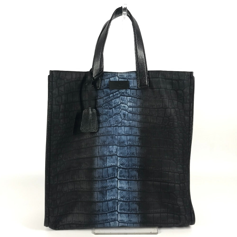 FENDI Handbag 7VA367 Leather / nylon black logo Women Used Authentic