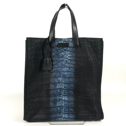 FENDI Handbag 7VA367 Leather / nylon black logo Women Used Authentic