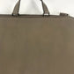 PRADA Business bag saffiano leather Beige type Triangle logo plate mens Used Authentic
