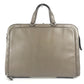 PRADA Business bag saffiano leather Beige type Triangle logo plate mens Used Authentic