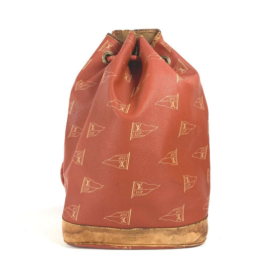 LOUIS VUITTON Shoulder Bag M80026 Leather / canvas Orange Louis Vuitton Cup 95 LVCUP Saint Tropez Women Used Authentic