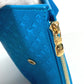 LOUIS VUITTON Trifold wallet M82314 leather blue Nanogram Portefeuille Victorine unisex(Unisex) Used Authentic