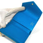 LOUIS VUITTON Trifold wallet M82314 leather blue Nanogram Portefeuille Victorine unisex(Unisex) Used Authentic