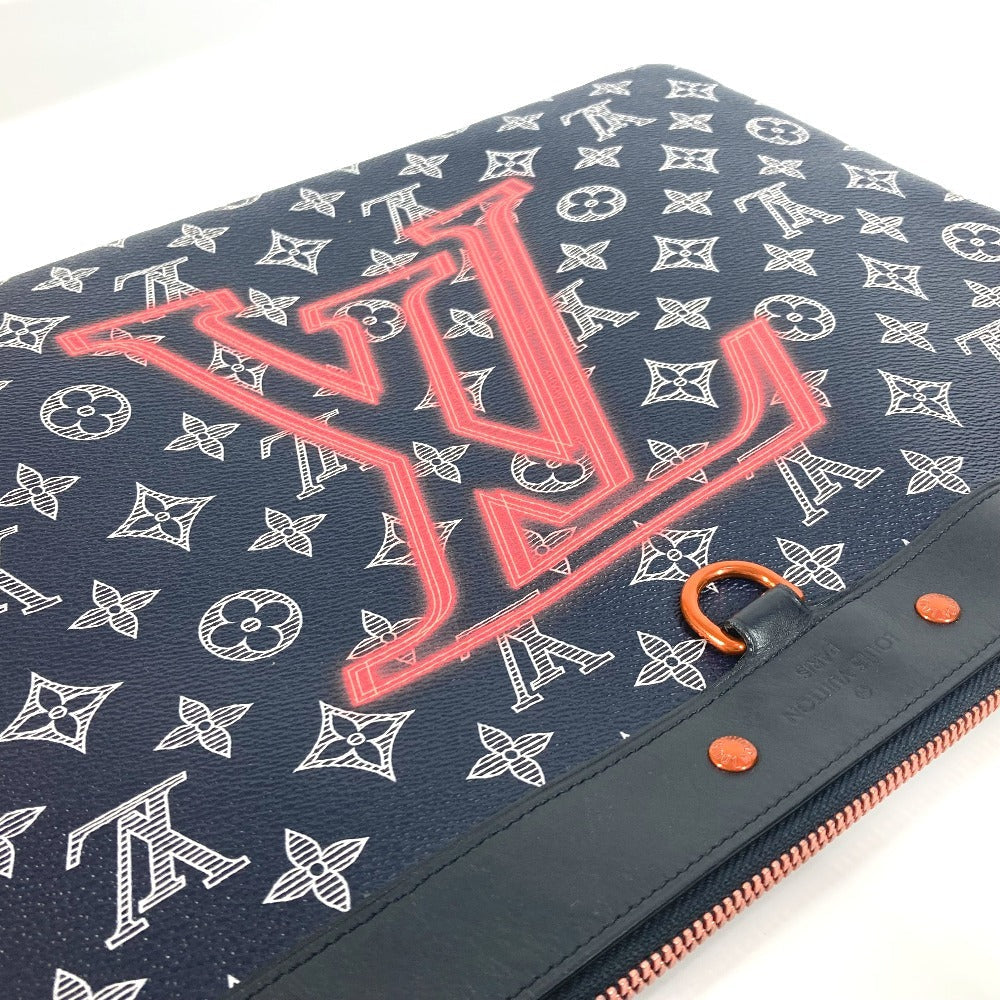 LOUIS VUITTON Clutch bag M62905 Monogram canvas Navy Monogram ink upside down Pochette Apollo