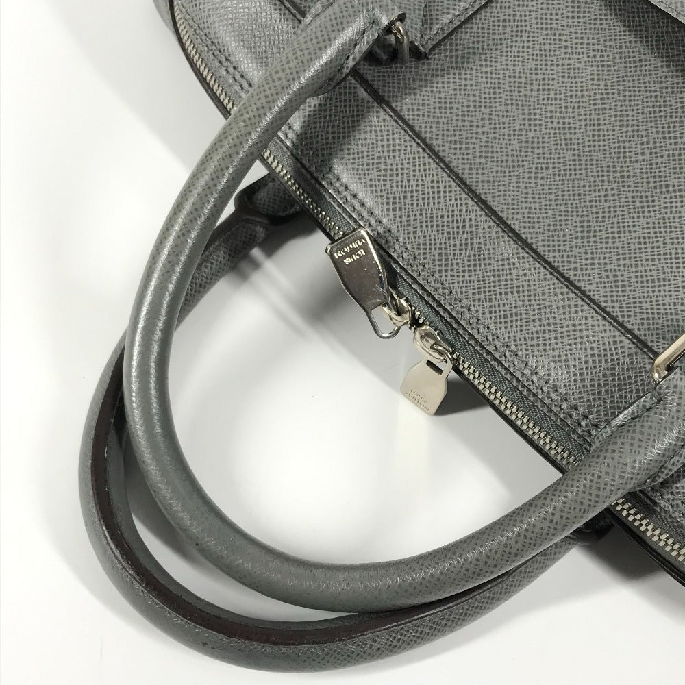 LOUIS VUITTON Business bag M32782 Taiga Leather gray Taiga Neo Igor mens Used Authentic