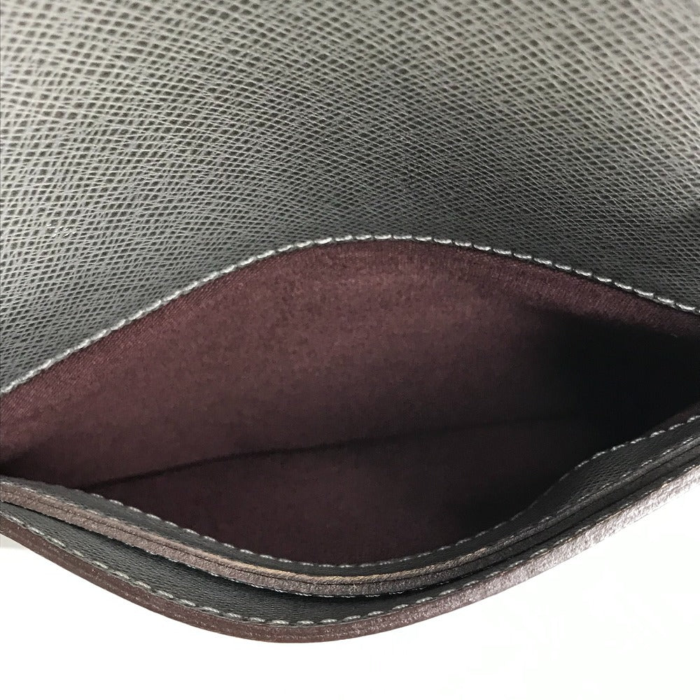 LOUIS VUITTON Business bag M32782 Taiga Leather gray Taiga Neo Igor mens Used Authentic