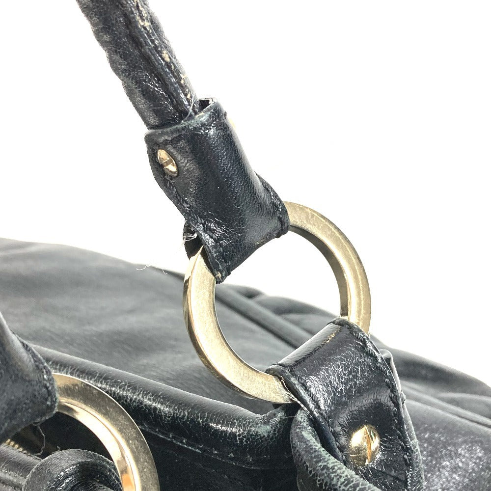 FENDI Shoulder Bag leather black logo