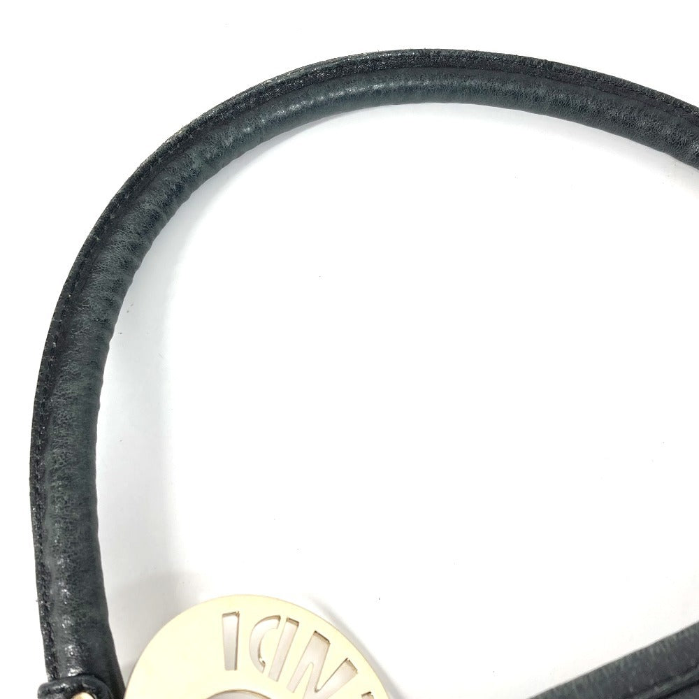 FENDI Shoulder Bag leather black logo