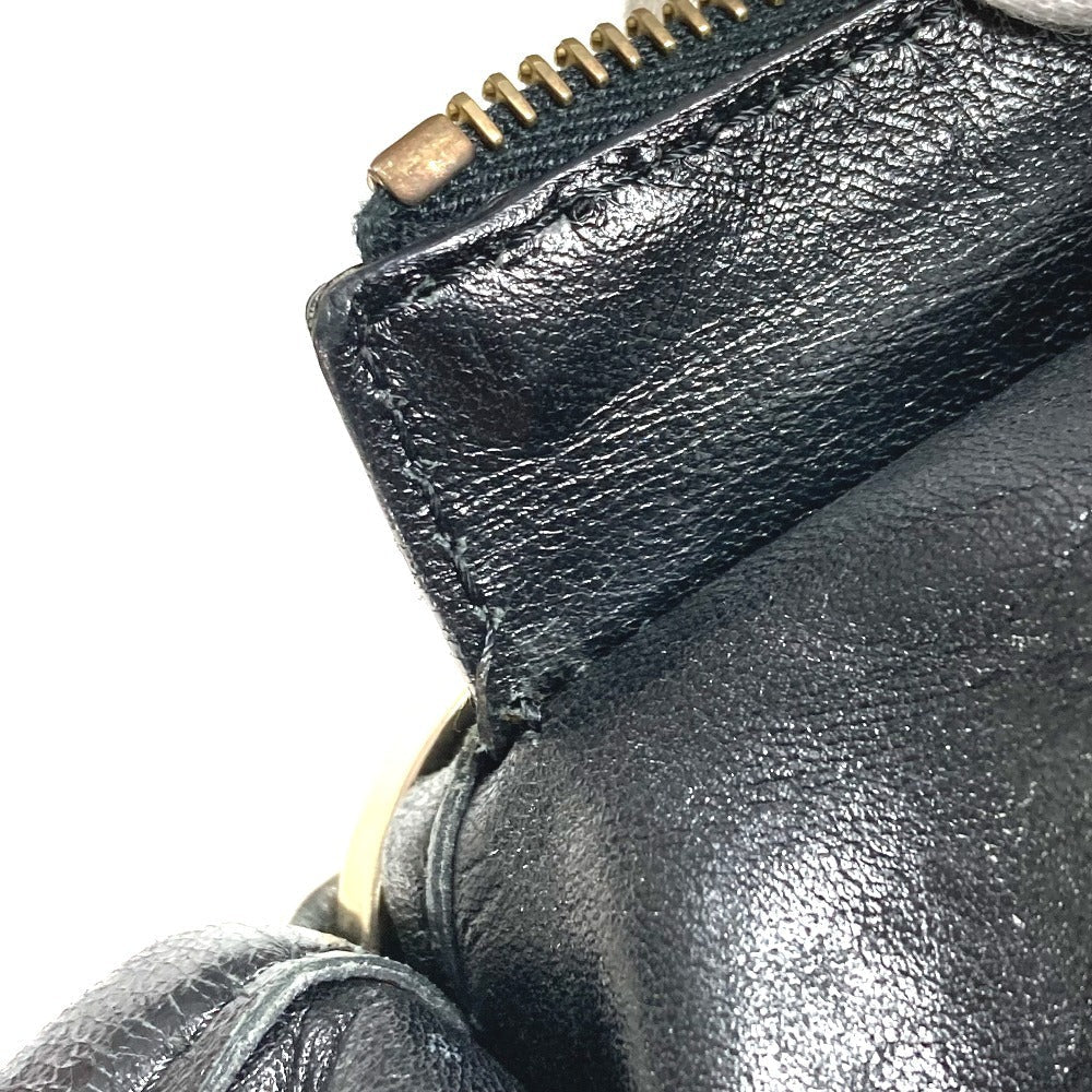 FENDI Shoulder Bag leather black logo