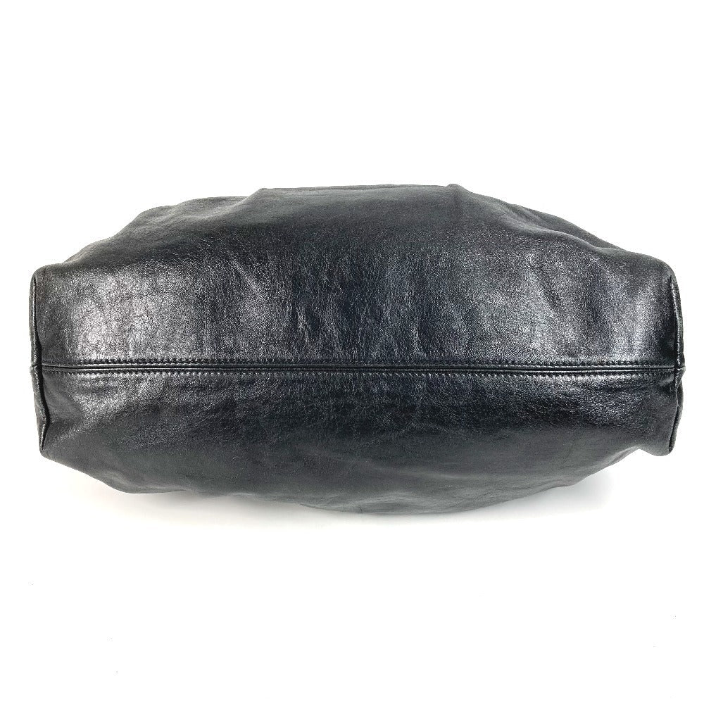 FENDI Shoulder Bag leather black logo