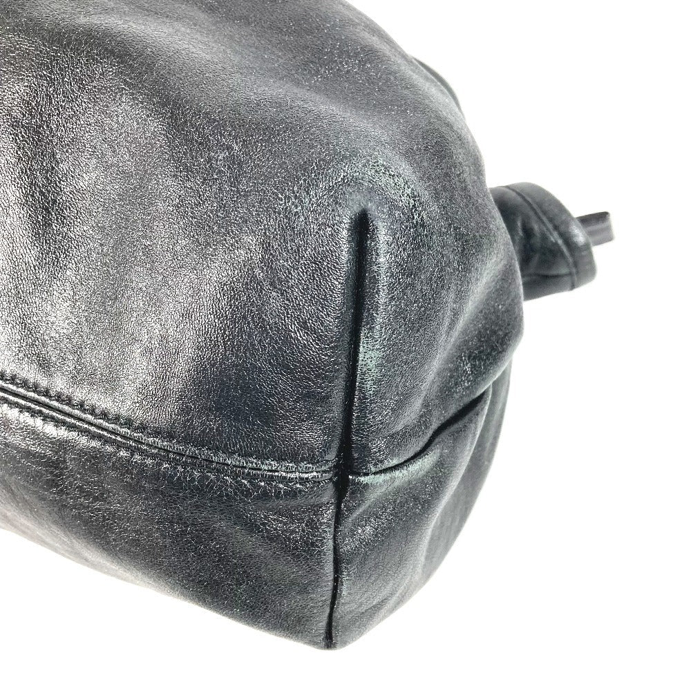 FENDI Shoulder Bag leather black logo