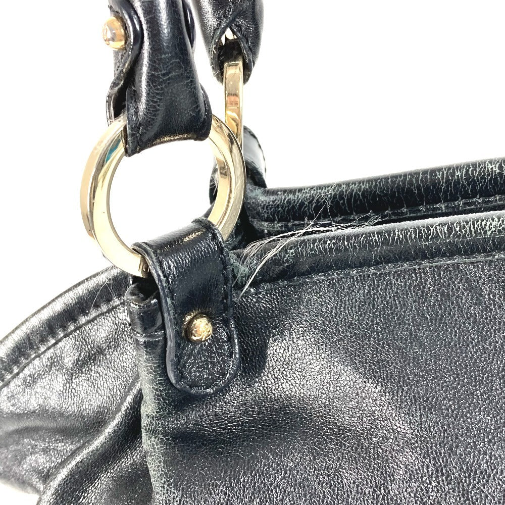 FENDI Shoulder Bag leather black logo