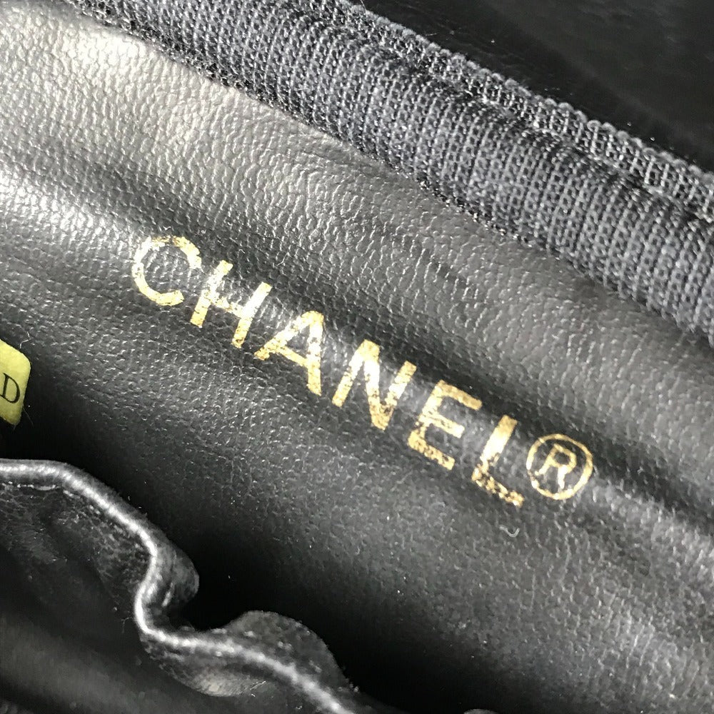 CHANEL Handbag leather black CC COCO Mark logo Bicolore Matelasse Quilting