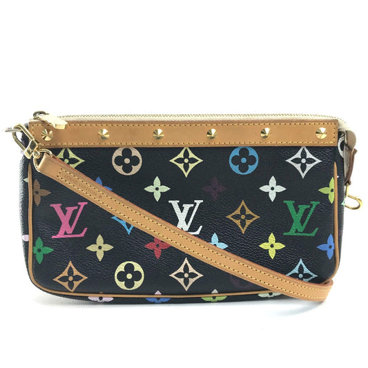 LOUIS VUITTON Pouch M92648 Monogram canvas Black x multicolor Monogram multicolor Pochette Accessoires Women Used Authentic