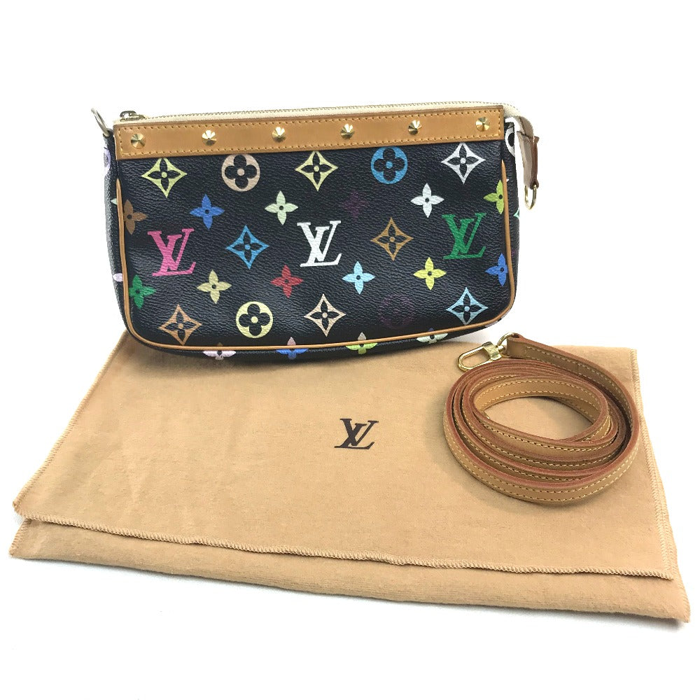 LOUIS VUITTON Pouch M92648 Monogram canvas Black x multicolor Monogram multicolor Pochette Accessoires Women Used Authentic
