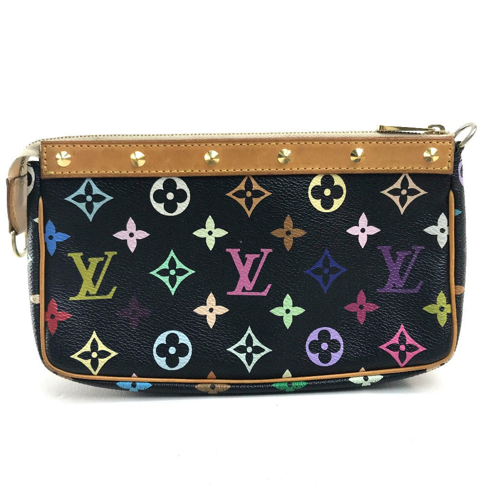 LOUIS VUITTON Pouch M92648 Monogram canvas Black x multicolor Monogram multicolor Pochette Accessoires Women Used Authentic