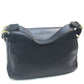 CELINE Handbag leather Black x Gold Metal vintage Circle logo Women Used Authentic