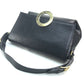 CELINE Handbag leather Black x Gold Metal vintage Circle logo Women Used Authentic