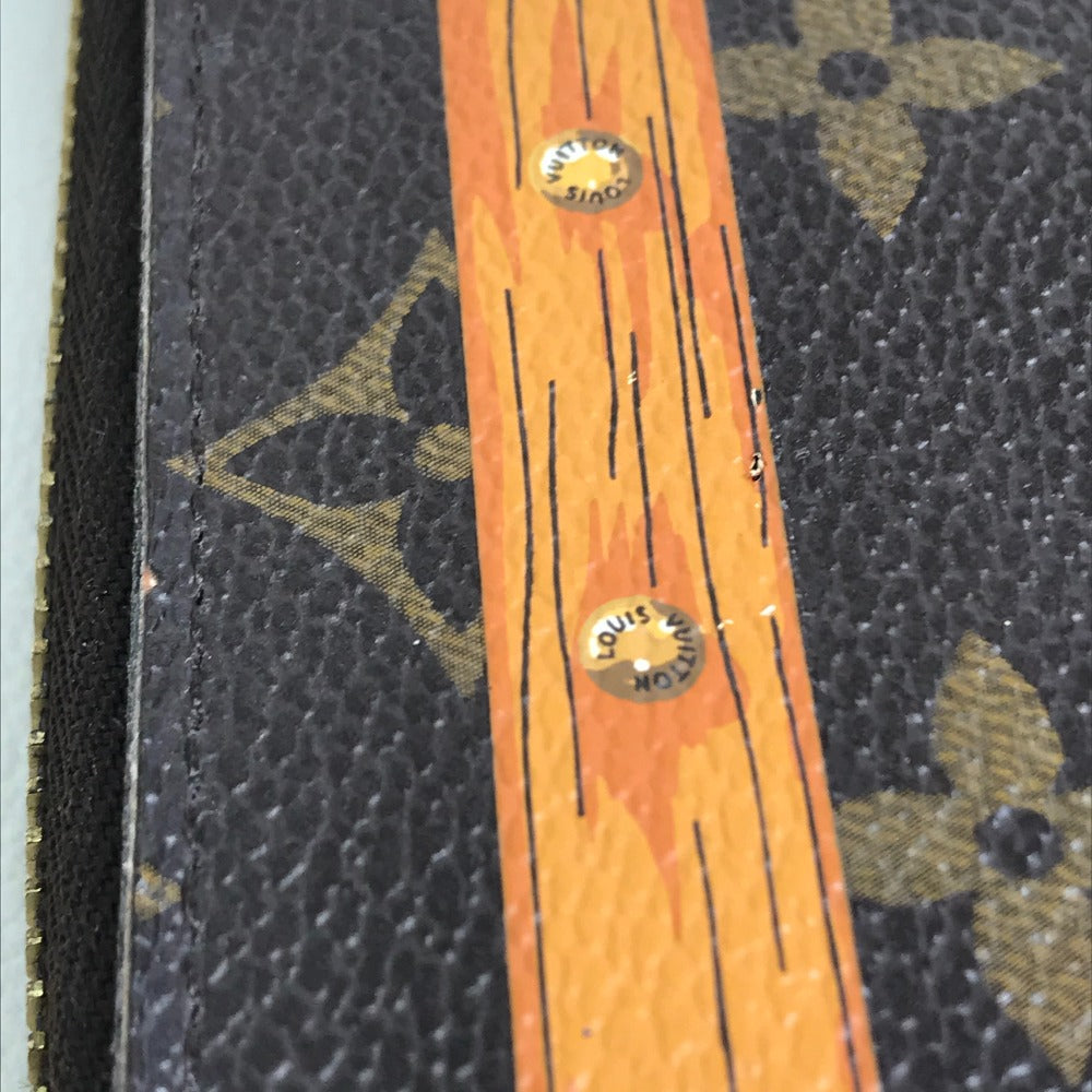 LOUIS VUITTON Long Wallet Purse M62616 Monogram canvas Brown Monogram Summer Trunk Zippy wallet Women Used Authentic