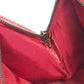 CELINE Handbag leather Red belt Embossing Women Used Authentic