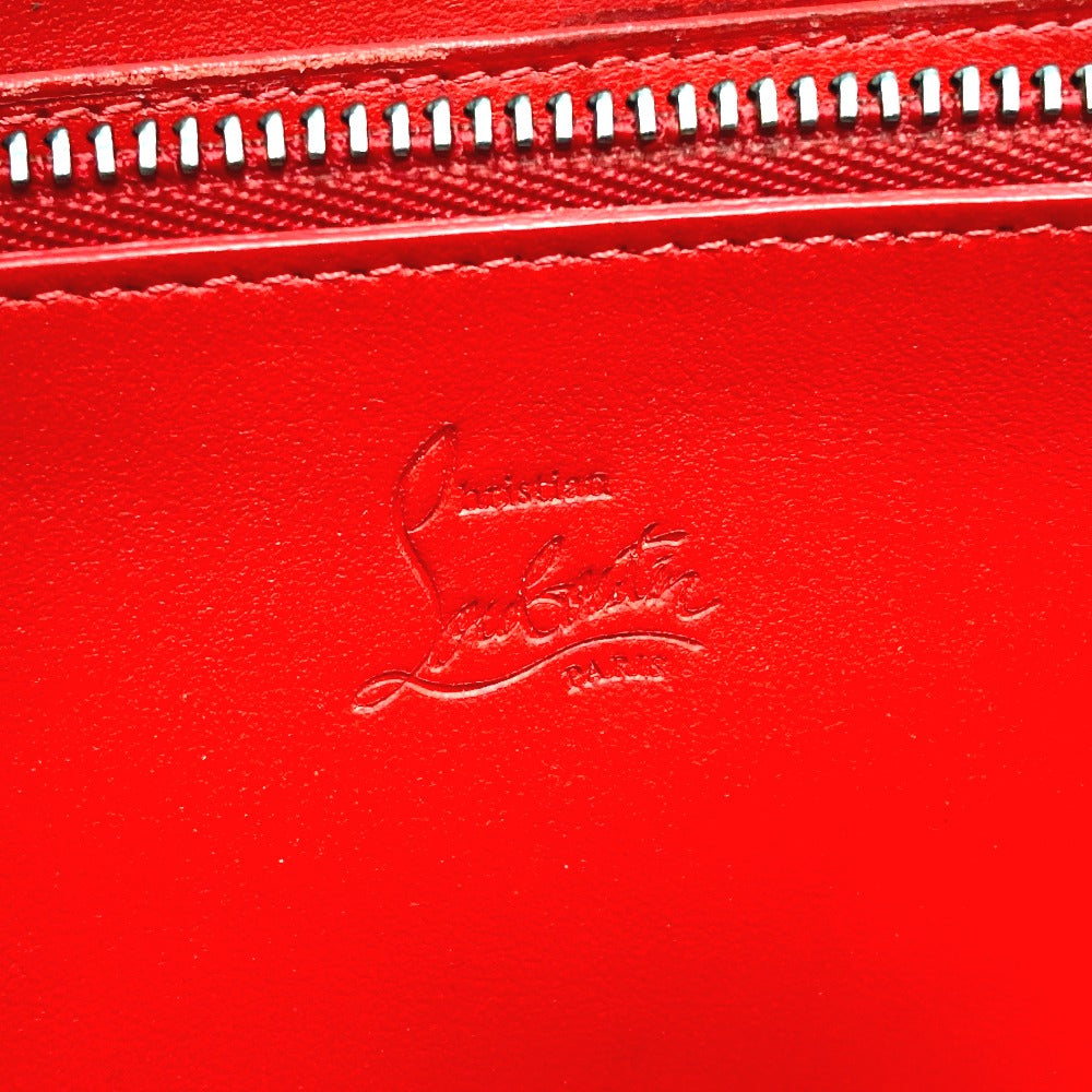 Christian Louboutin Long Wallet Purse 1175099 leather black Spike studs Panettone Women Used Authentic