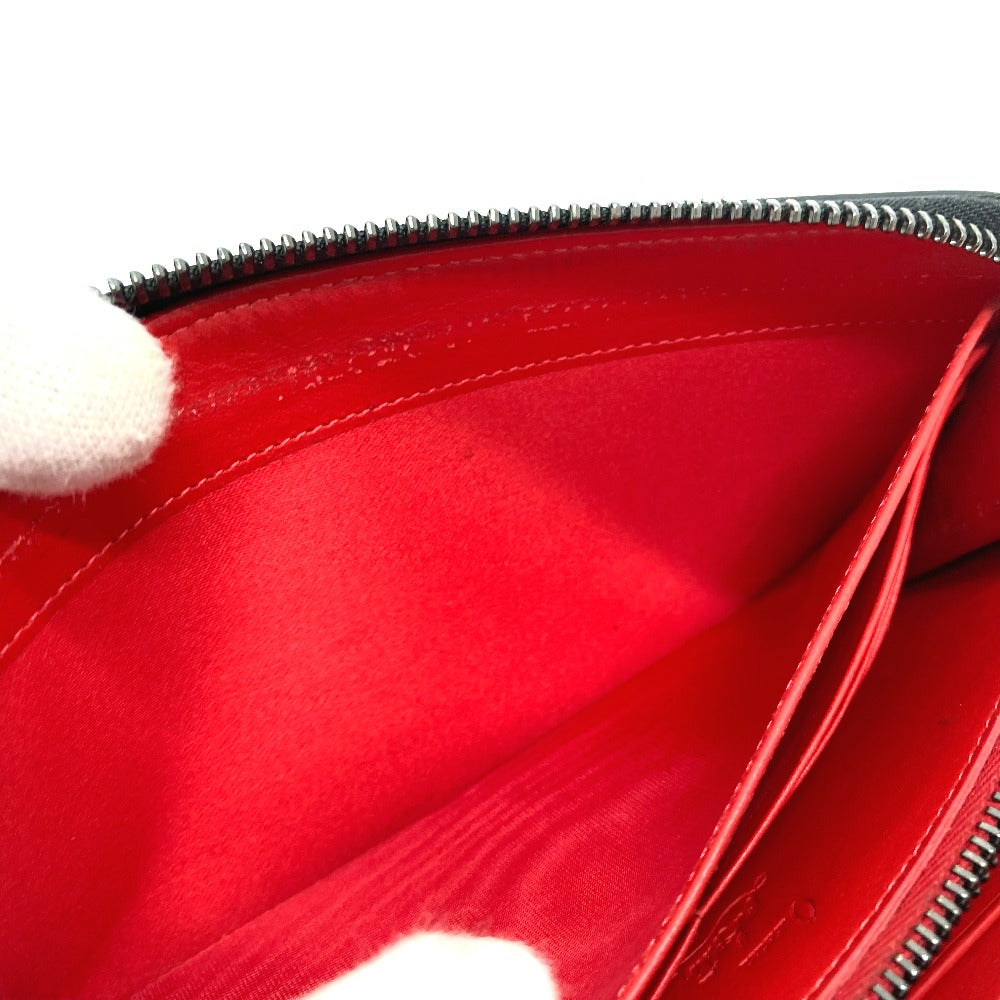 Christian Louboutin Long Wallet Purse 1175099 leather black Spike studs Panettone Women Used Authentic