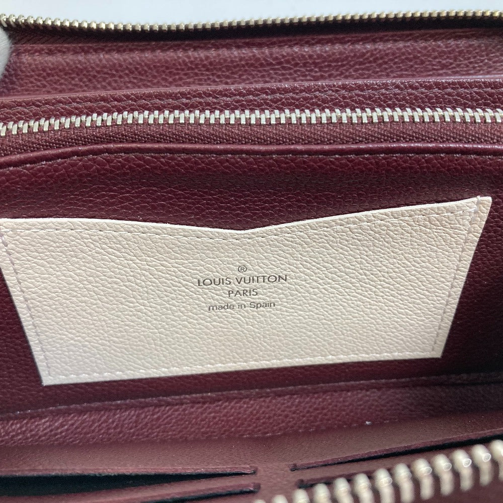 LOUIS VUITTON Long Wallet Purse M67540 leather Orange beige type Zippy Rock Me Women Used Authentic