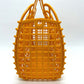 FENDI Handbag 8GH389 Plastic, Leather Orange type bag Bucket medium Women Used Authentic