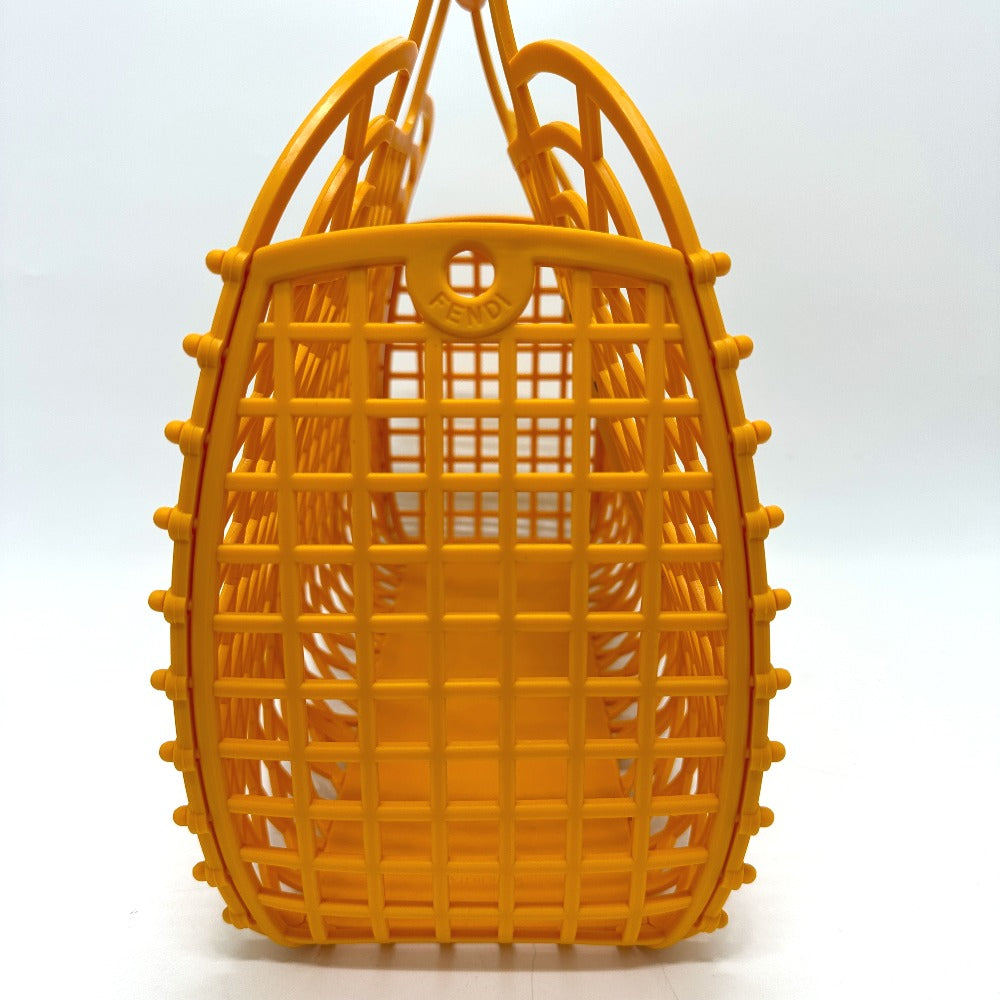 FENDI Handbag 8GH389 Plastic, Leather Orange type bag Bucket medium Women Used Authentic