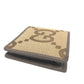 GUCCI Folded wallet 699314 GG canvas beige GG jumbo Women Used Authentic