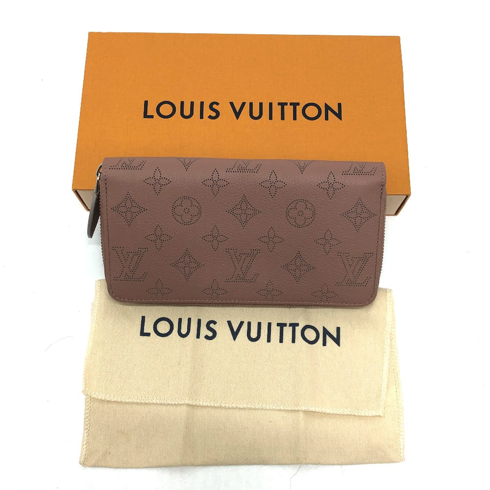 LOUIS VUITTON Long Wallet Purse M61868 Monogram Mahina pink Monogram Mahina Zippy wallet Women Used Authentic