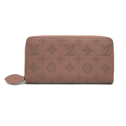 LOUIS VUITTON Long Wallet Purse M61868 Monogram Mahina pink Monogram Mahina Zippy wallet Women Used Authentic