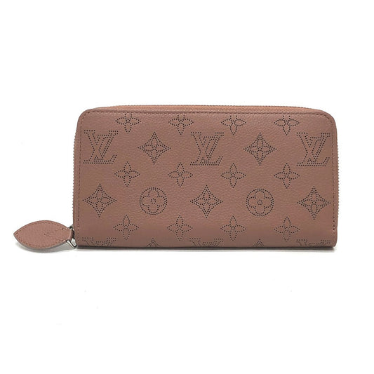 LOUIS VUITTON Long Wallet Purse M61868 Monogram Mahina pink Monogram Mahina Zippy wallet Women Used Authentic