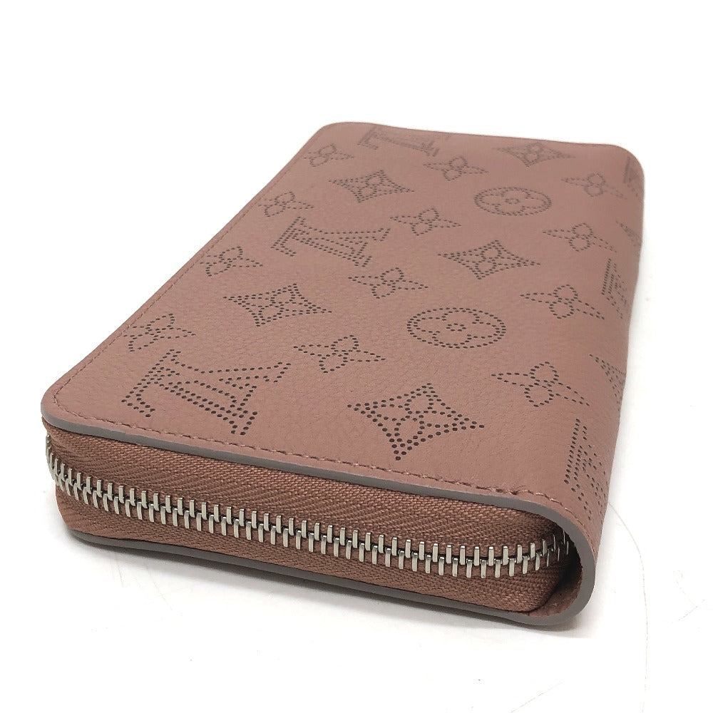 LOUIS VUITTON Long Wallet Purse M61868 Monogram Mahina pink Monogram Mahina Zippy wallet Women Used Authentic