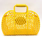 FENDI Handbag 8BH389 plastic yellow Medium basket Women Used Authentic