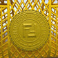 FENDI Handbag 8BH389 plastic yellow Medium basket Women Used Authentic