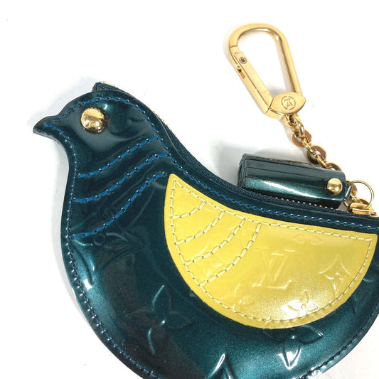 LOUIS VUITTON Coin case M91405 Monogram Vernis green Monogram Vernis Pochette Oiseau Women Used Authentic