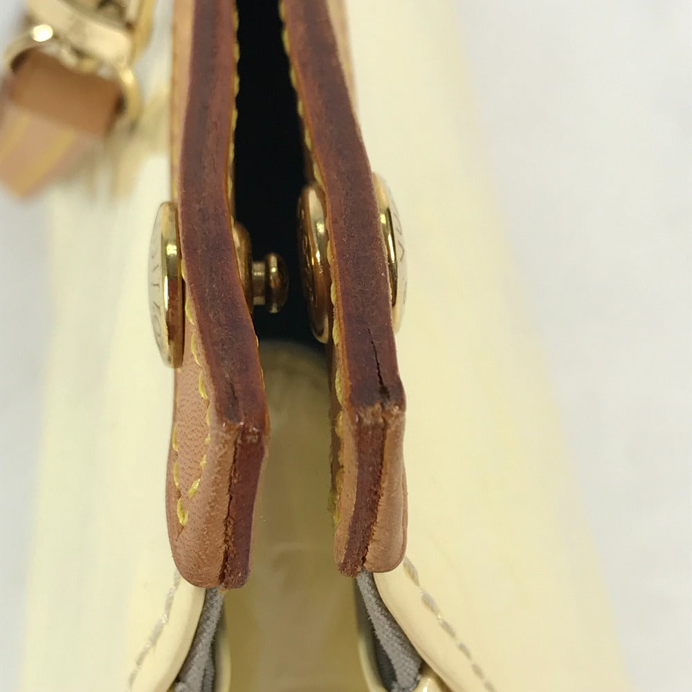 LOUIS VUITTON Shoulder Bag M91374 Monogram Vernis Canvas white Monogram Vernis Roxbury Drive Women Used Authentic