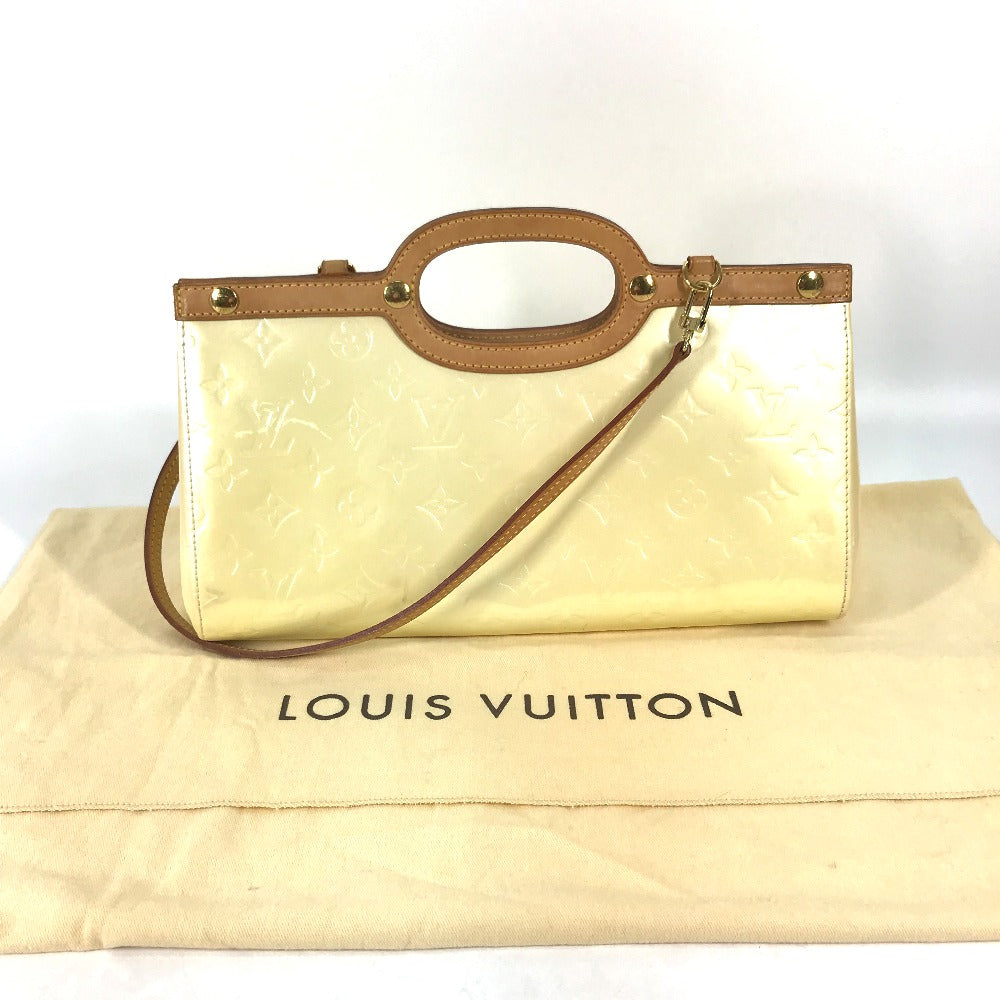 LOUIS VUITTON Shoulder Bag M91374 Monogram Vernis Canvas white Monogram Vernis Roxbury Drive Women Used Authentic
