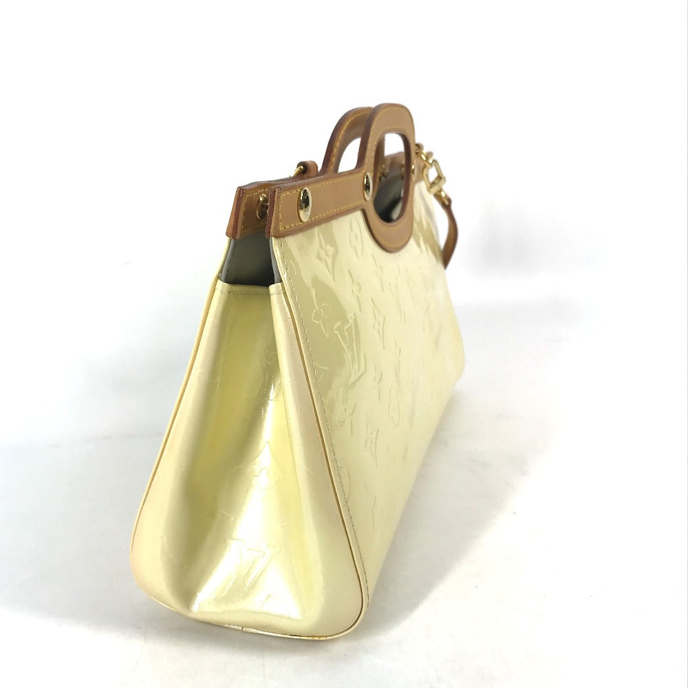 LOUIS VUITTON Shoulder Bag M91374 Monogram Vernis Canvas white Monogram Vernis Roxbury Drive Women Used Authentic