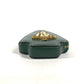 CELINE Pouch leather green Rhinestone tree Women Used Authentic