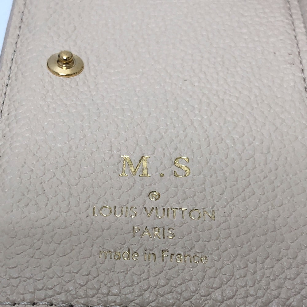LOUIS VUITTON Folded wallet M81927 Monogram Ann Platt Leather beige Monogram Ann Platt Portefeuille Clare Women Used Authentic